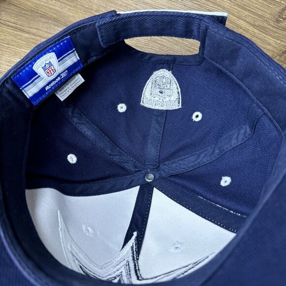 Dallas Cowboys Reebok NFL Authentic Navy White Hat Logo Football Cap - Picture 7 of 7